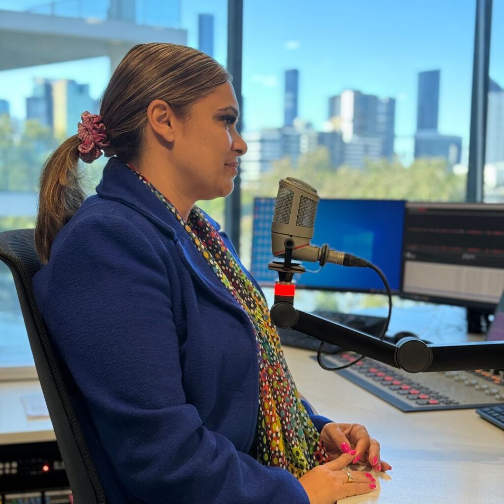 Mundanara Bayles interviewing for the Mental Fitness Conversations podcast