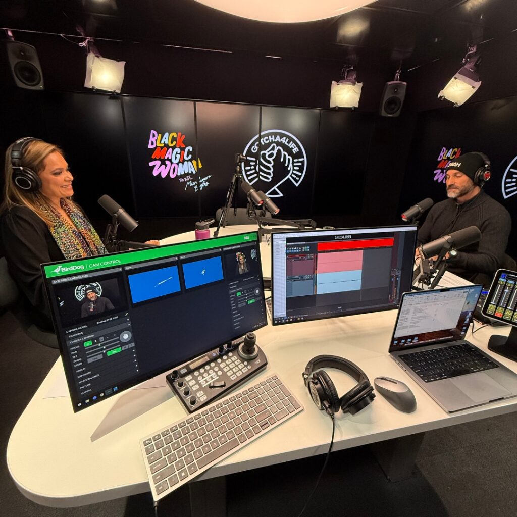 Dr Clinton Schultz in the podcast studio